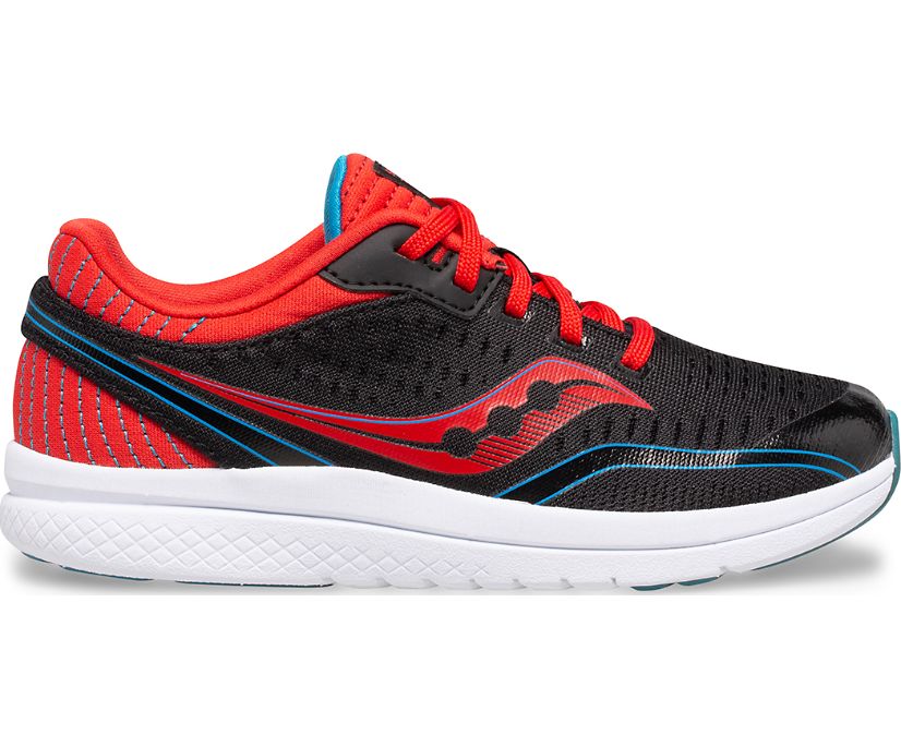 Saucony Kinvara 11 Kids' Sneakers Black / Red / Blue | Canada 745JPQJ